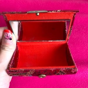 Hand-embroidered make up travel purse